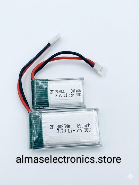 3.7V Li-ion Rechargeable Battery 800mAh 30C - RC Drone Battery Pack