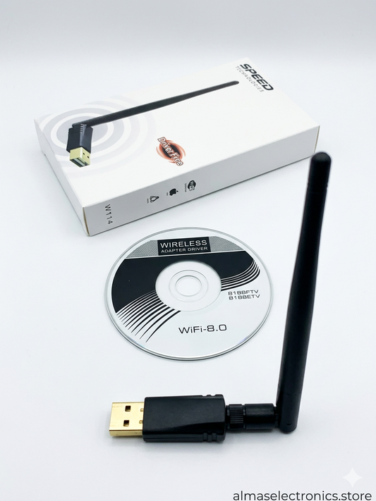 USB Wi-Fi Adapter Dongle - Wireless Network Adapter for PC & Laptop