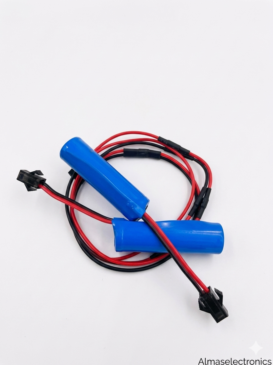 Rechargeable Lithium-Ion Battery with Connector - 3.7V Li-ion Cell