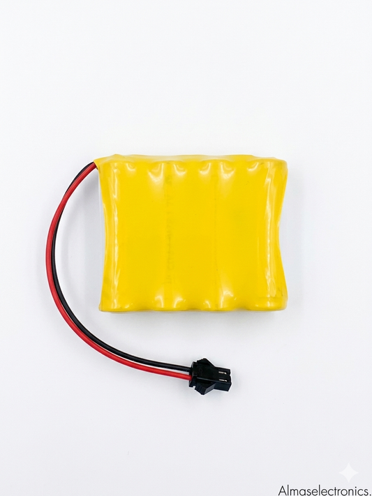 Rechargeable NiMH Battery Pack 4.8V with Connector - 4-Cell Pack