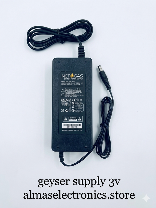 3V Geyser Power Supply Adapter - 2A DC for Gas Water Heaters