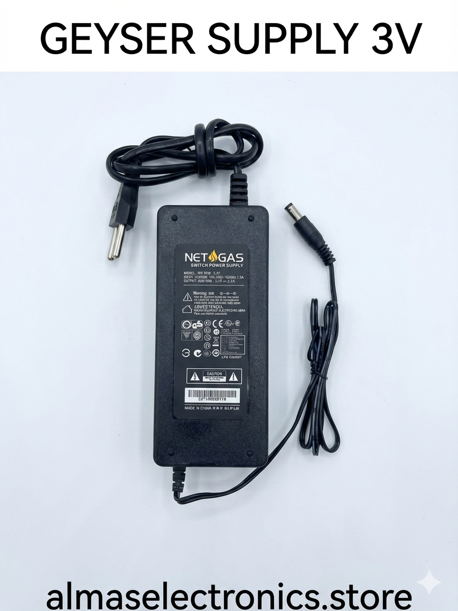3V Geyser Power Supply Adapter - 2A DC for Gas Water Heaters