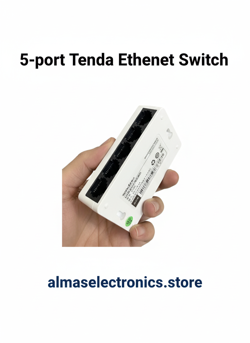 Tenda 5-Port 10/100Mbps Desktop Ethernet Switch - Compact Network Hub