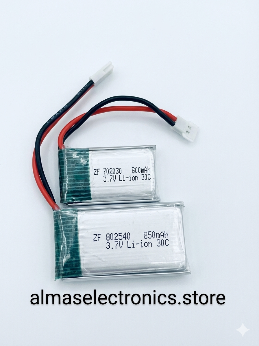 3.7V Li-ion Rechargeable Battery 800mAh 30C - RC Drone Battery Pack