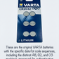 VARTA CR2032 Lithium Coin Cell Batteries - 6 Pack (Original Authentic)