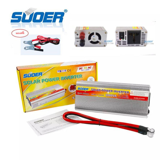 Suoer 2000W Power Inverter - 12V DC to 220V AC Converter