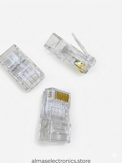 RJ45 Cat6 Connectors - Ethernet Network Cable Connectors Pack