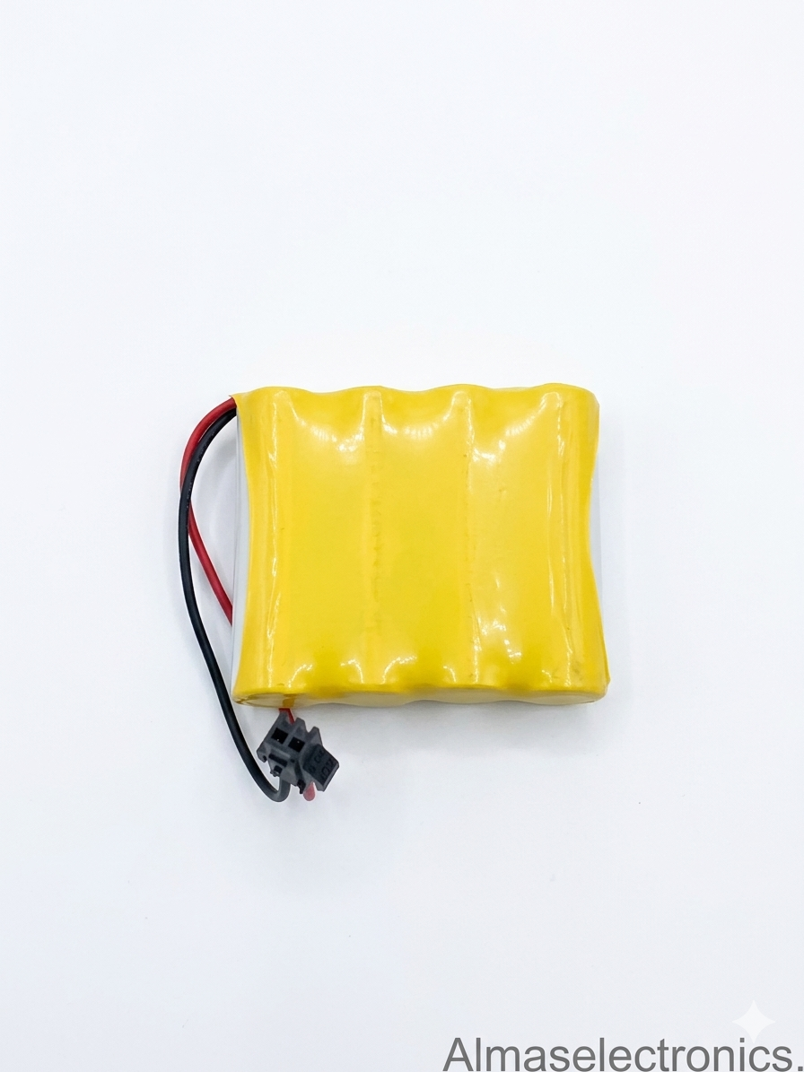 Rechargeable NiMH Battery Pack 4.8V with Connector - 4-Cell Pack