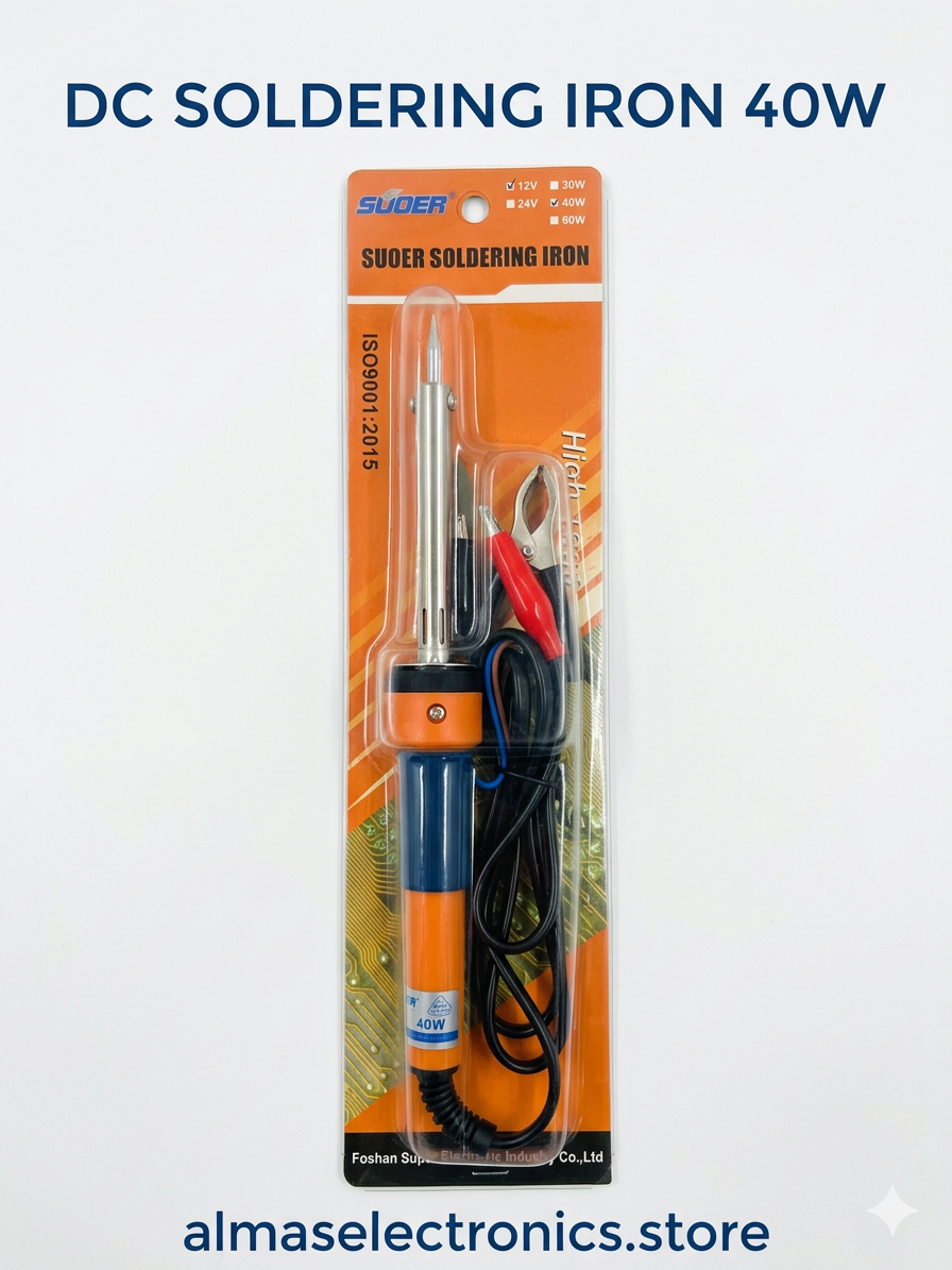 Suoer 12V 40W Soldering Iron - Portable DC Powered Soldering Tool