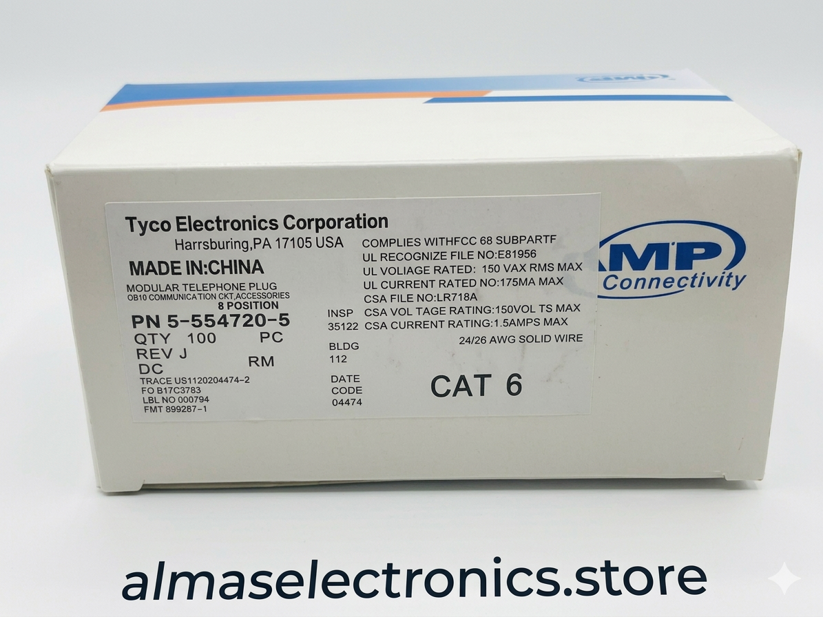RJ45 Cat6 Connectors - Ethernet Network Cable Connectors Pack