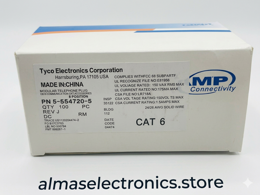 RJ45 Cat6 Connectors - Ethernet Network Cable Connectors Pack