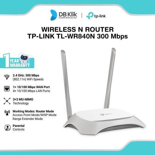 TP-Link TL-WR840N Wireless Router - 300Mbps WiFi Router for Home